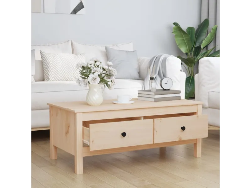 Table basse 100x50x40 cm Bois massif de pin