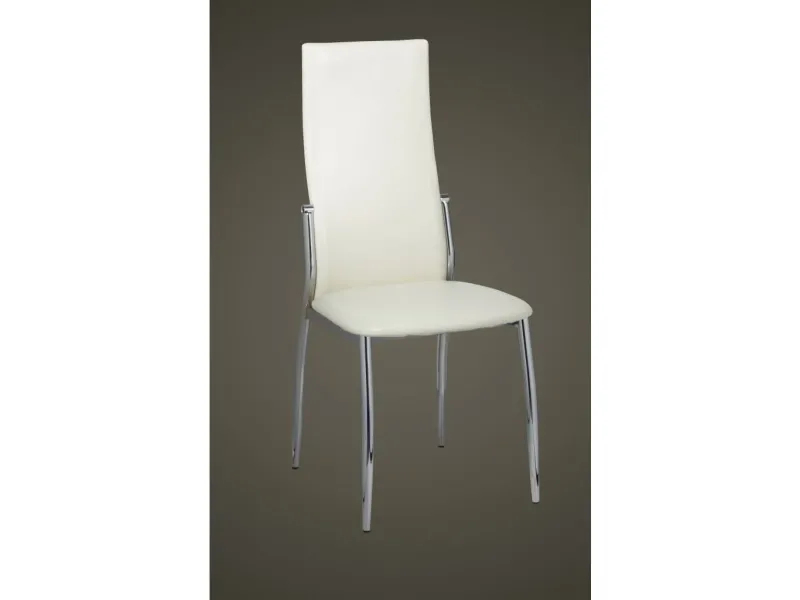 Chaises à manger lot de 2 blanc similicuir