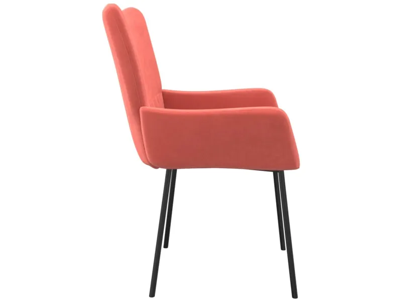 Chaises à manger lot de 2 Rose Velours