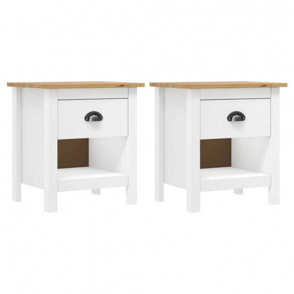 Tables de chevet 2 pcs Hill 46x35x49,5 cm Bois de pin solide