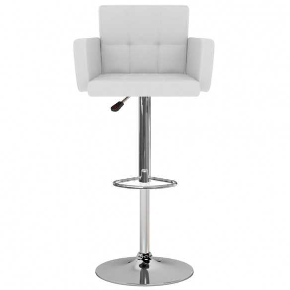 Tabourets de bar lot de 2 blanc similicuir