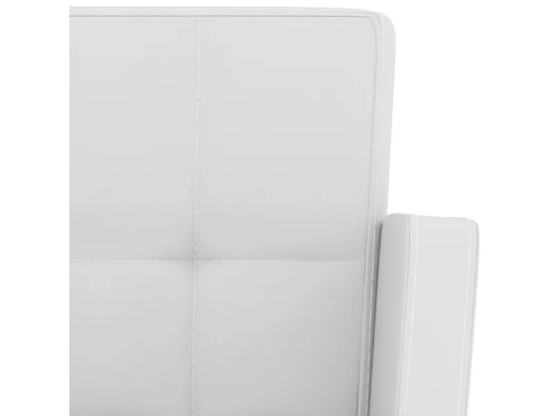 Tabourets de bar lot de 2 blanc similicuir
