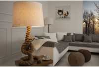 lampe à poser de 85 cm en lin couleur écrue