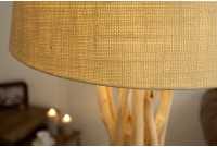 Lampadaire de 155 cm en bois flotté  coloris beige