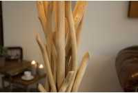 Lampadaire de 155 cm en bois flotté  coloris beige