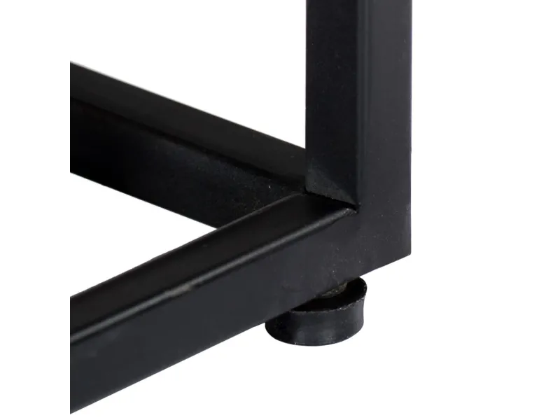 Table de chevet 40 x 30 x 50 cm Bois de récupération et acier