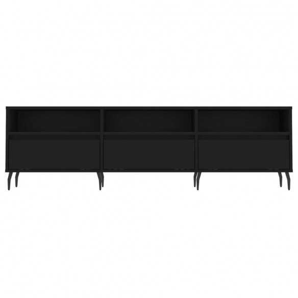 Meuble TV noir 150x30x44,5 cm bois d'ingénierie