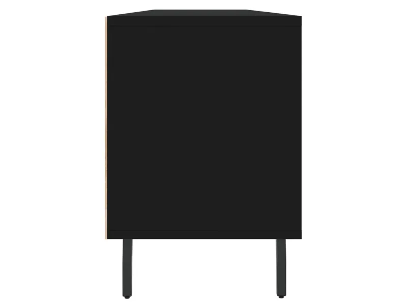 Meuble TV noir 150x30x44,5 cm bois d'ingénierie