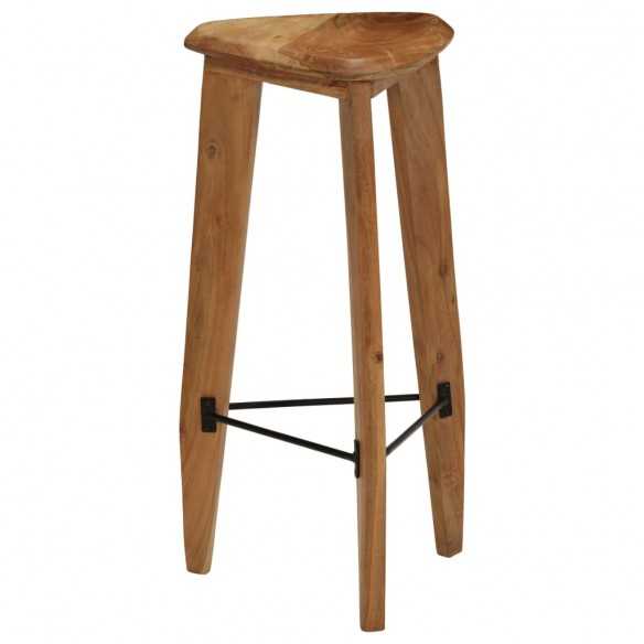 Tabourets de bar lot de 2 bois d'acacia massif