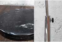 Lampadaire extensible design arqué en  lin noir