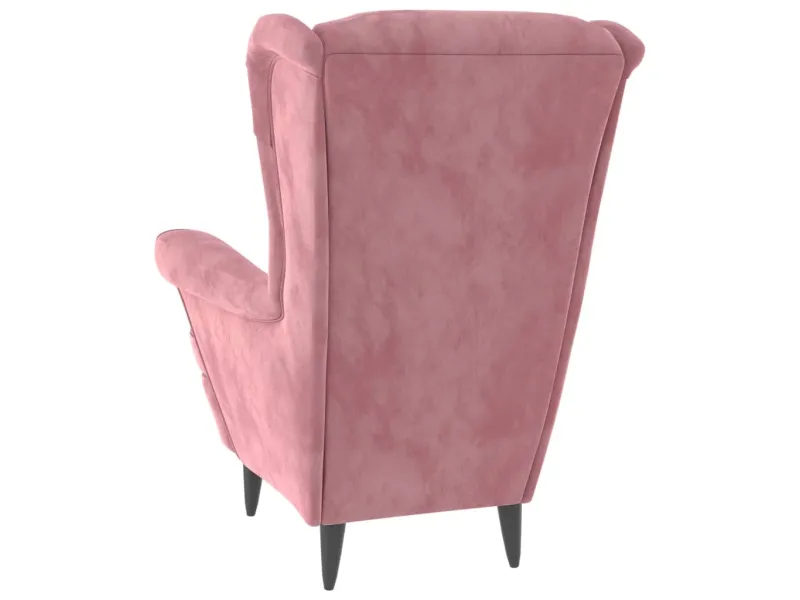 Fauteuil rose velours