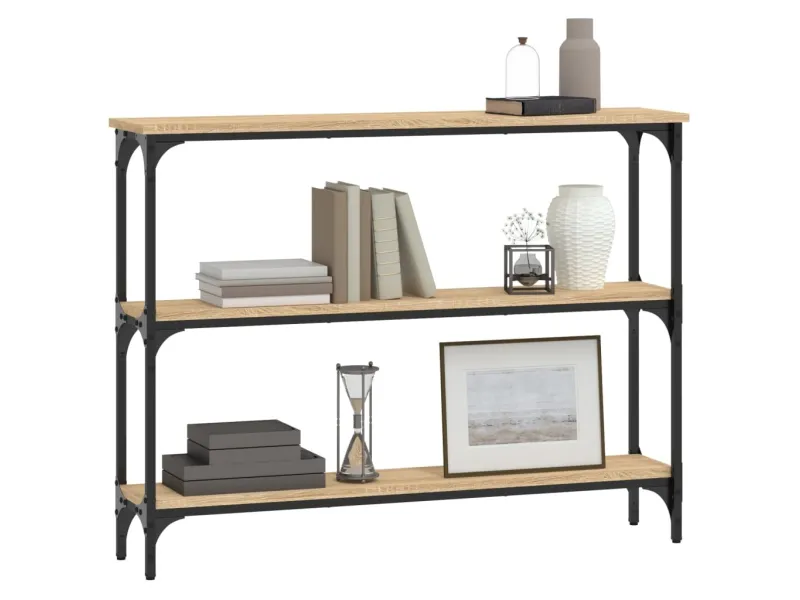 Table console chêne sonoma 100x22,5x75 cm bois d'ingénierie