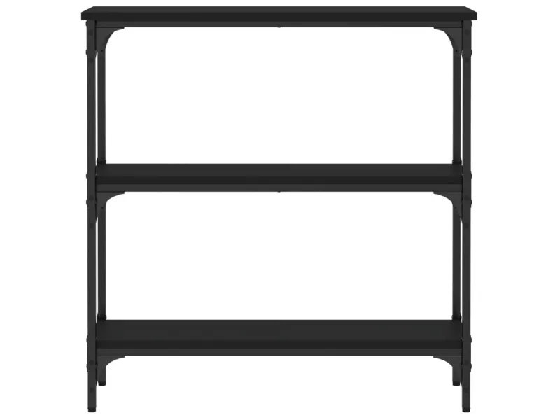 Table console noir 75x22,5x75 cm bois d'ingénierie
