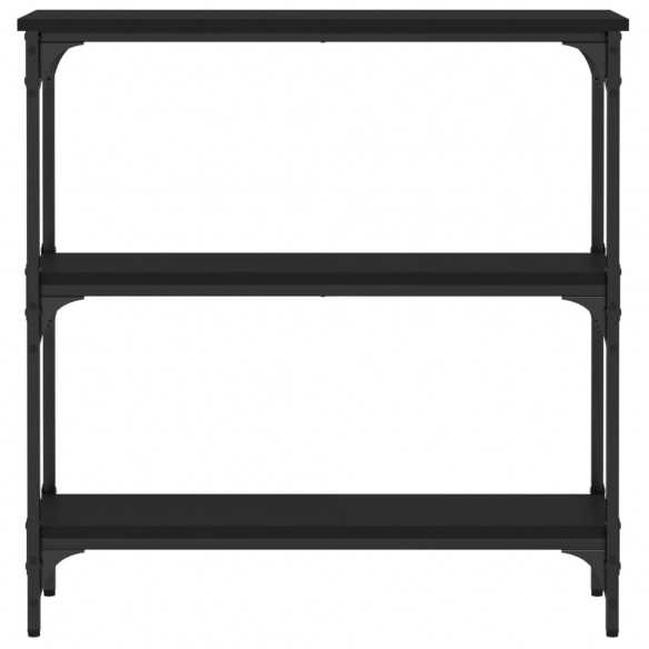 Table console noir 75x22,5x75 cm bois d'ingénierie