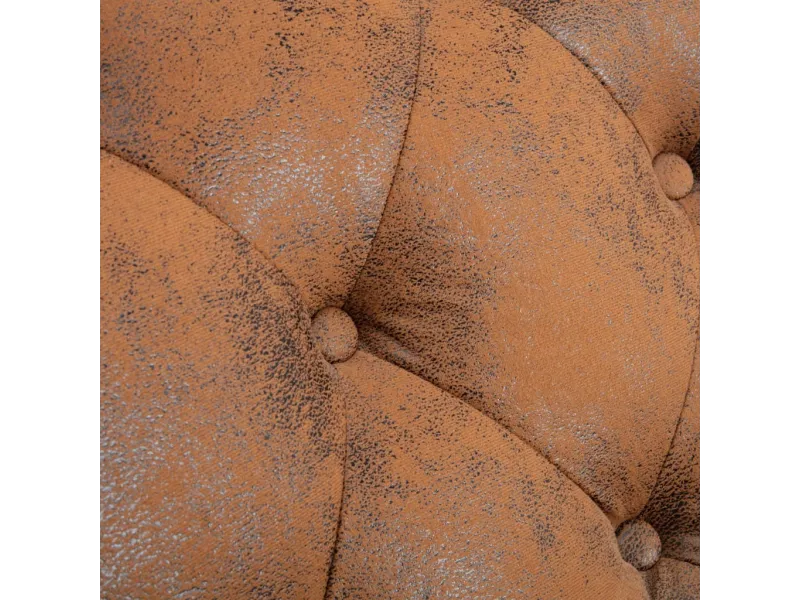 Chaise longue Marron Similicuir daim