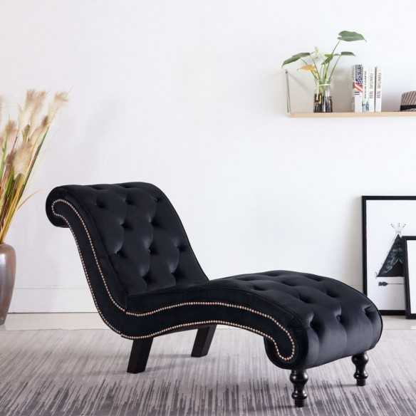 Chaise longue Noir Velours