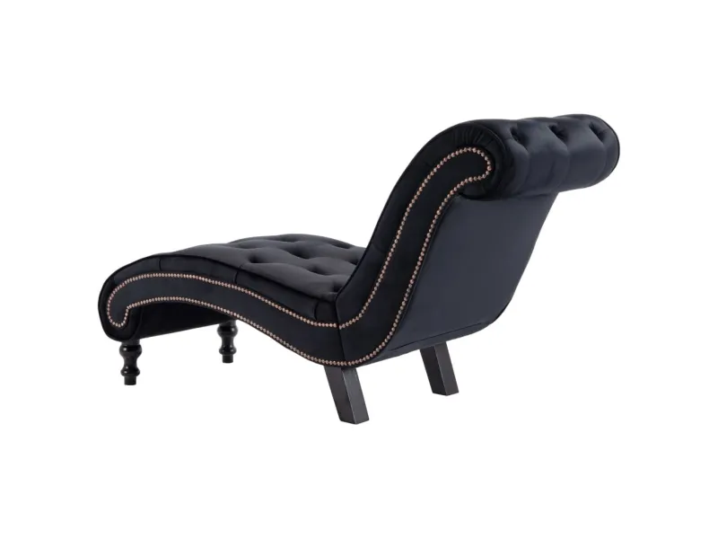 Chaise longue Noir Velours