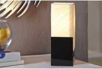 Lampe design en tissu de latex plissé  beige