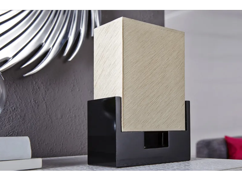 Lampe design en tissu de latex plissé  beige