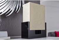 Lampe design en tissu de latex plissé  beige