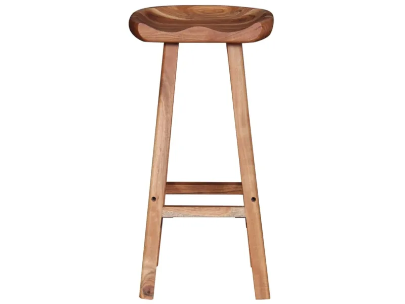 Tabourets de bar lot de 2 bois d'acacia solide