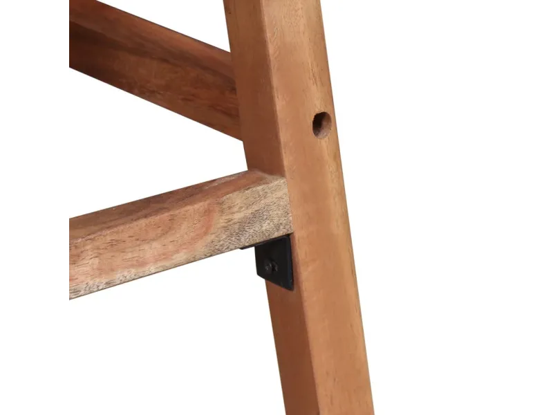 Tabourets de bar lot de 2 bois d'acacia solide