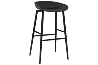 Chaises de bar lot de 2 noir