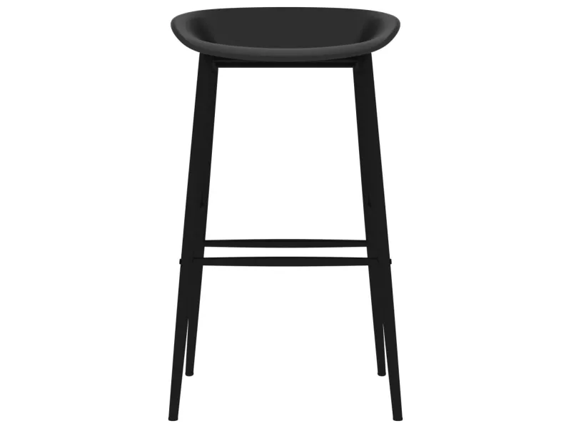 Chaises de bar lot de 2 noir