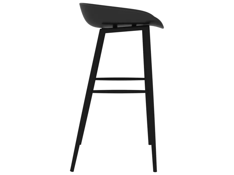 Chaises de bar lot de 2 noir