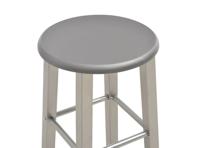 Tabourets de bar lot de 2 anthracite MDF