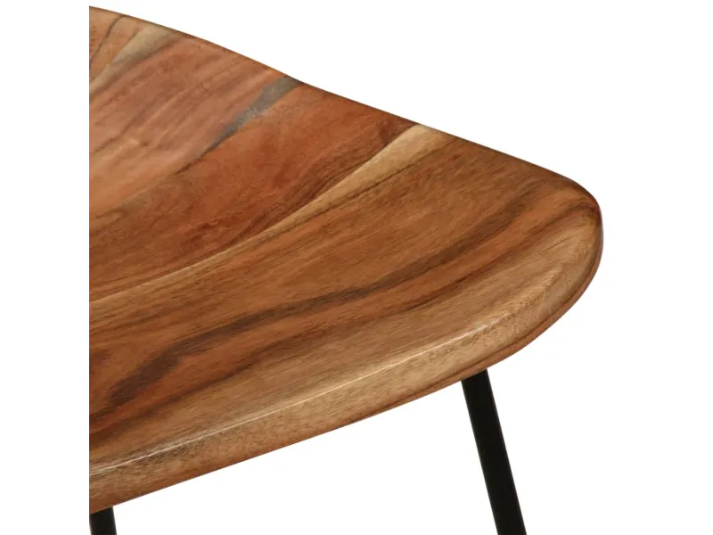 Tabourets de bar lot de 2 bois d'acacia massif