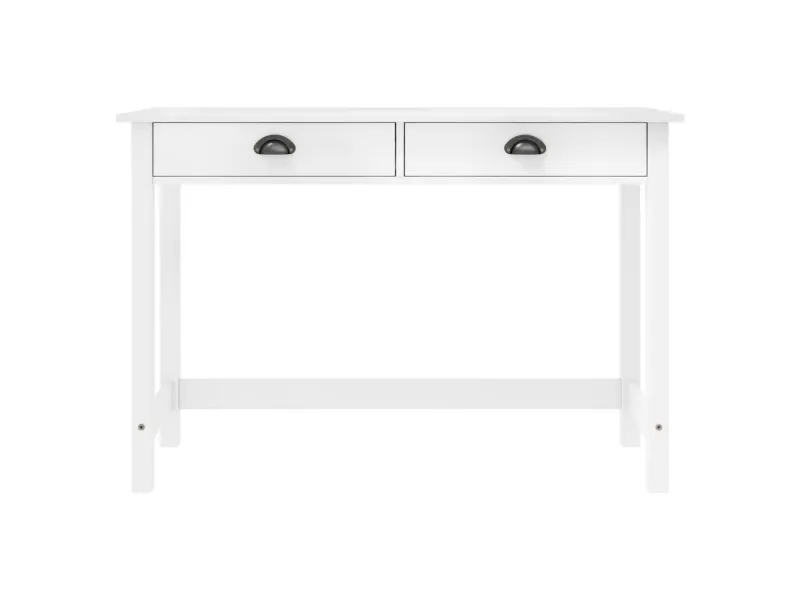 Table console Hill avec 2 tiroirs 110x45x74 cm Bois pin massif