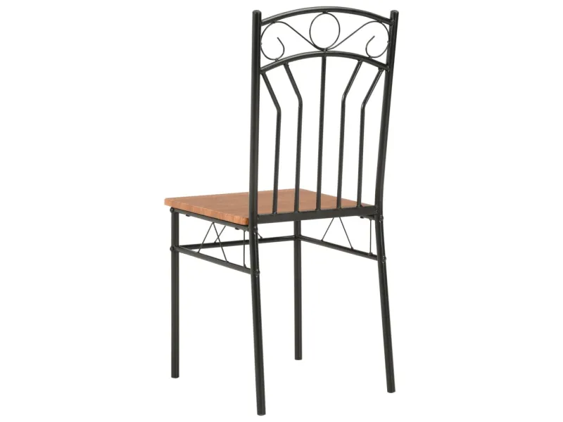 Chaises à manger lot de 2 marron MDF