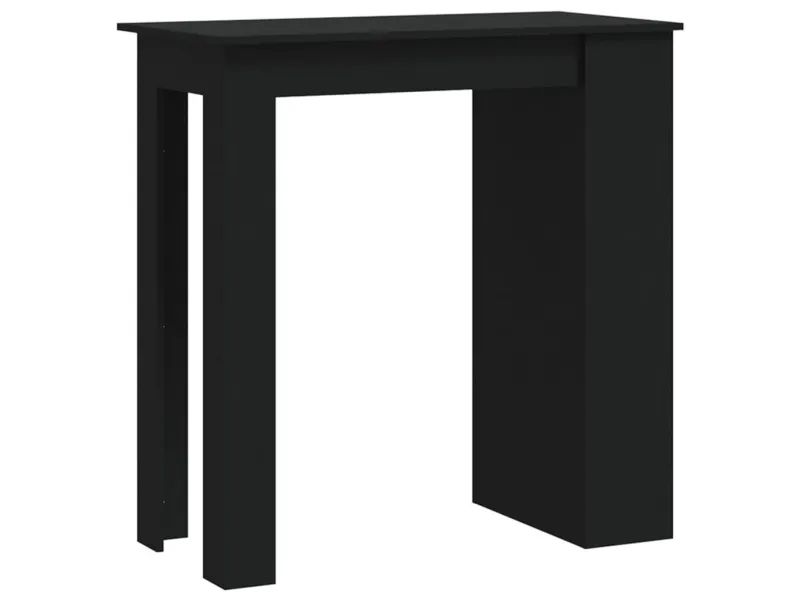Table de bar avec rangement Noir 102x50x103,5 cm Aggloméré