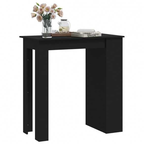 Table de bar avec rangement Noir 102x50x103,5 cm Aggloméré
