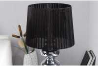 Lampe en acier chromé de 70 cm avec abat-jour noir