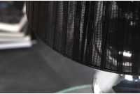 Lampe en acier chromé de 70 cm avec abat-jour noir