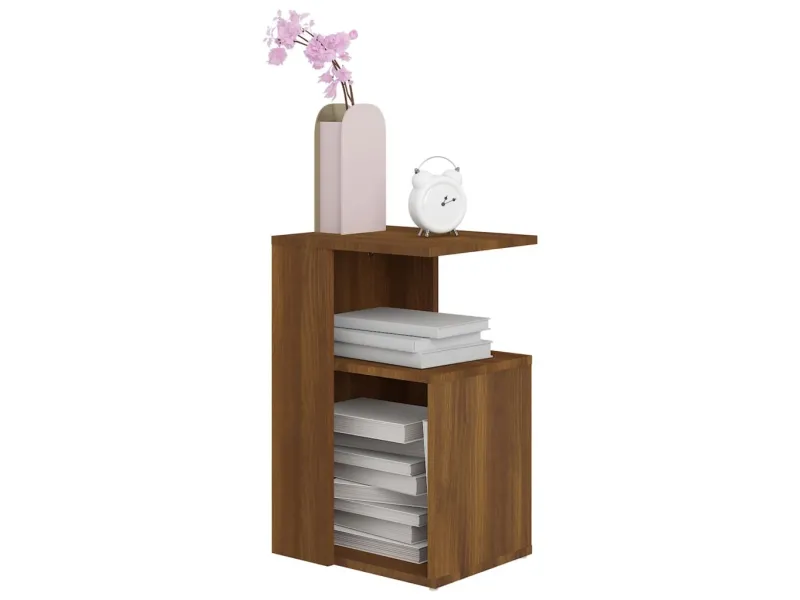 Table d'appoint Chêne marron 36x30x56 cm 