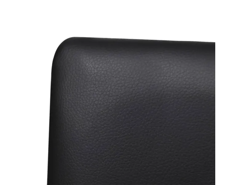 Chaises à manger cantilever lot de 4 noir similicuir