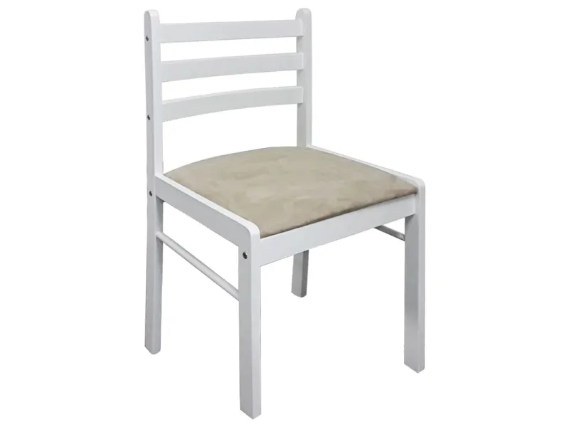Chaises à manger lot de 2 blanc hévéa solide et velours