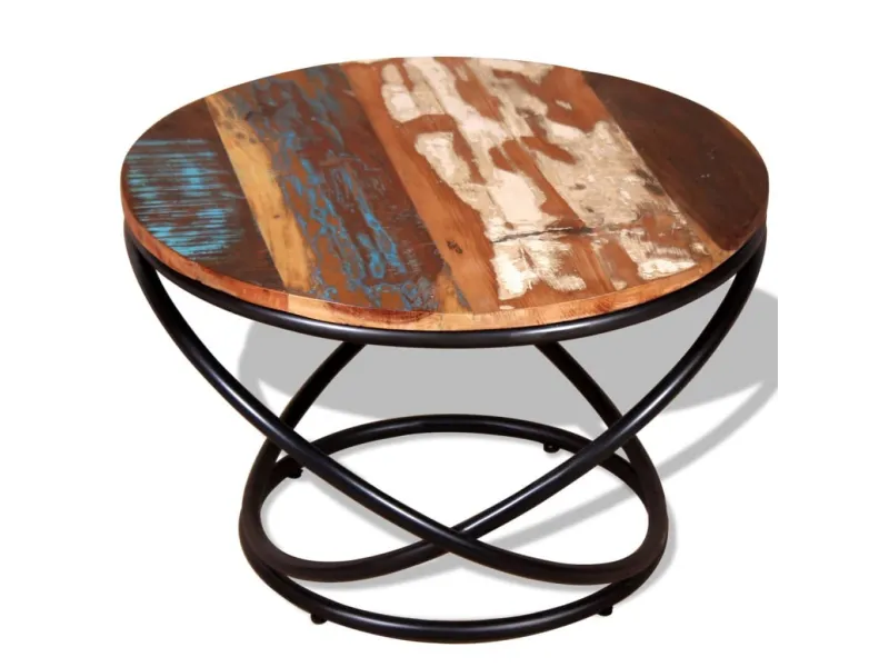 Table basse Bois de récupération massif 60 x 60 x 40 cm