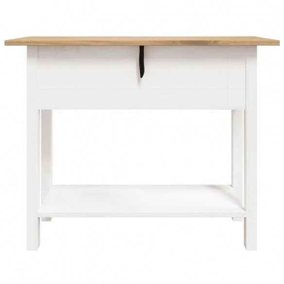 Table console Gamme Corona Pin mexicain Blanc 90x34,5x73 cm