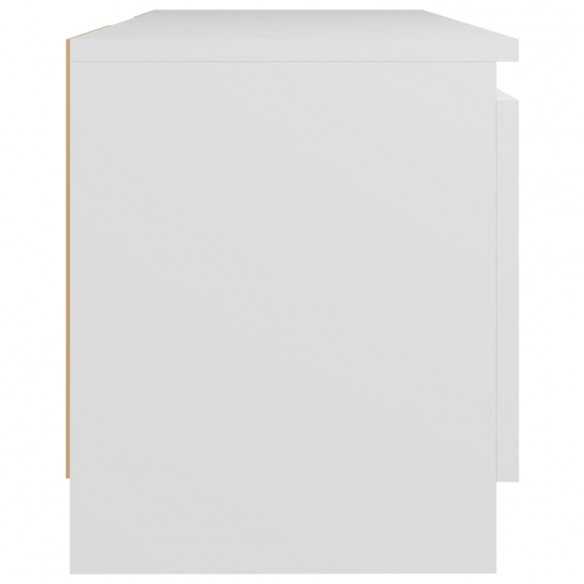 Meuble TV avec lumières LED Blanc 120x30x35,5 cm