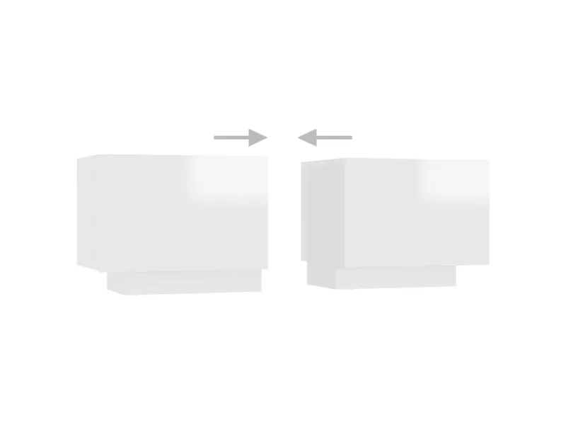 Meuble TV avec lumières LED Blanc brillant 300x35x40 cm