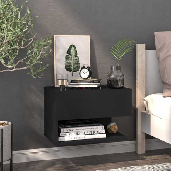 Tables de chevet murales 2 pcs Noir