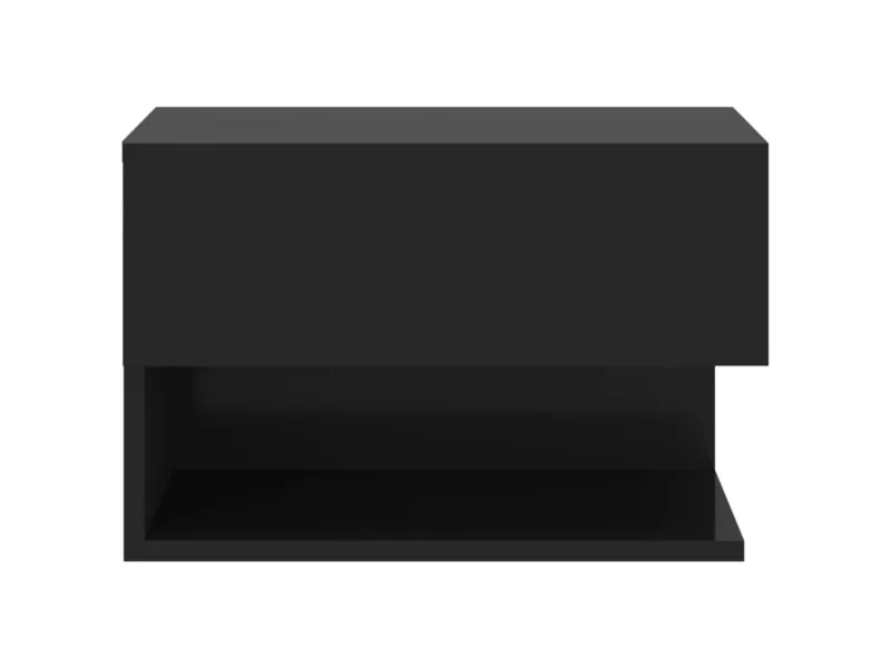 Tables de chevet murales 2 pcs Noir