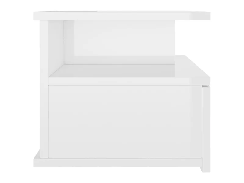 Tables de chevet 2 pcs Blanc brillant 40x31x27 cm Aggloméré