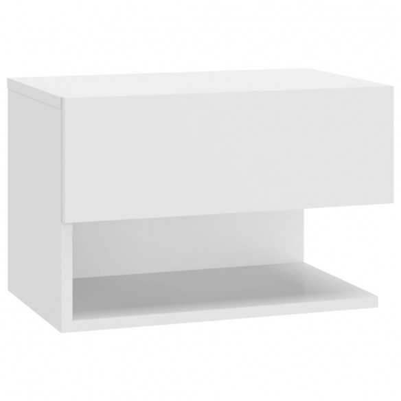 Tables de chevet murales 2 pcs Blanc