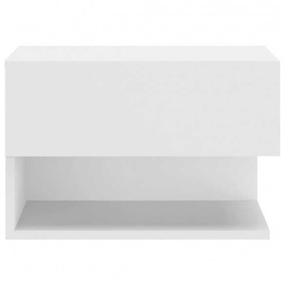 Tables de chevet murales 2 pcs Blanc