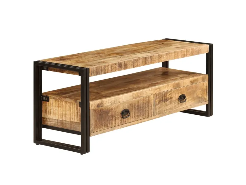 Meuble TV 120x35x45 cm Bois solide de manguier